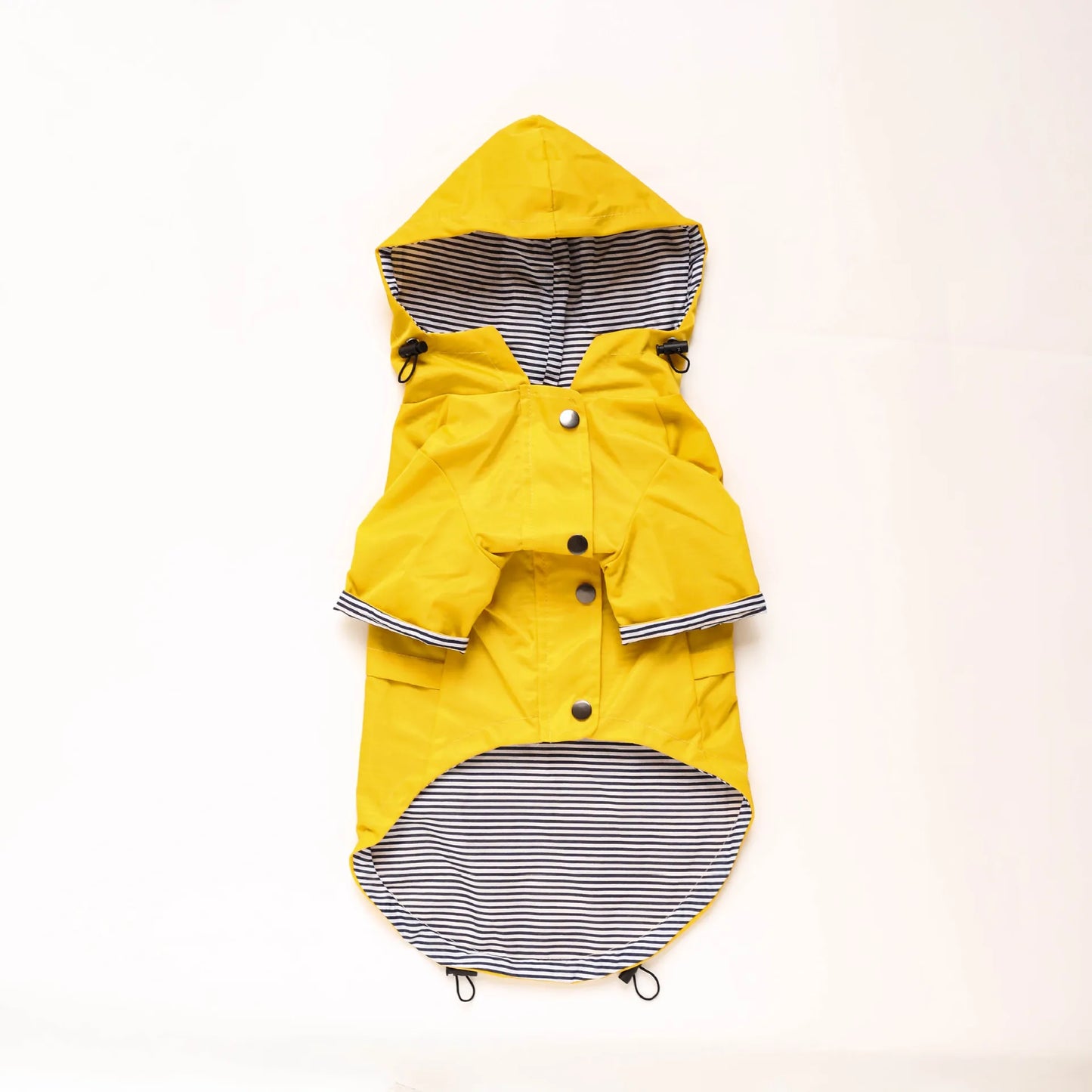 Double-Layered Dog Rain Jacket with Pockets & Hood