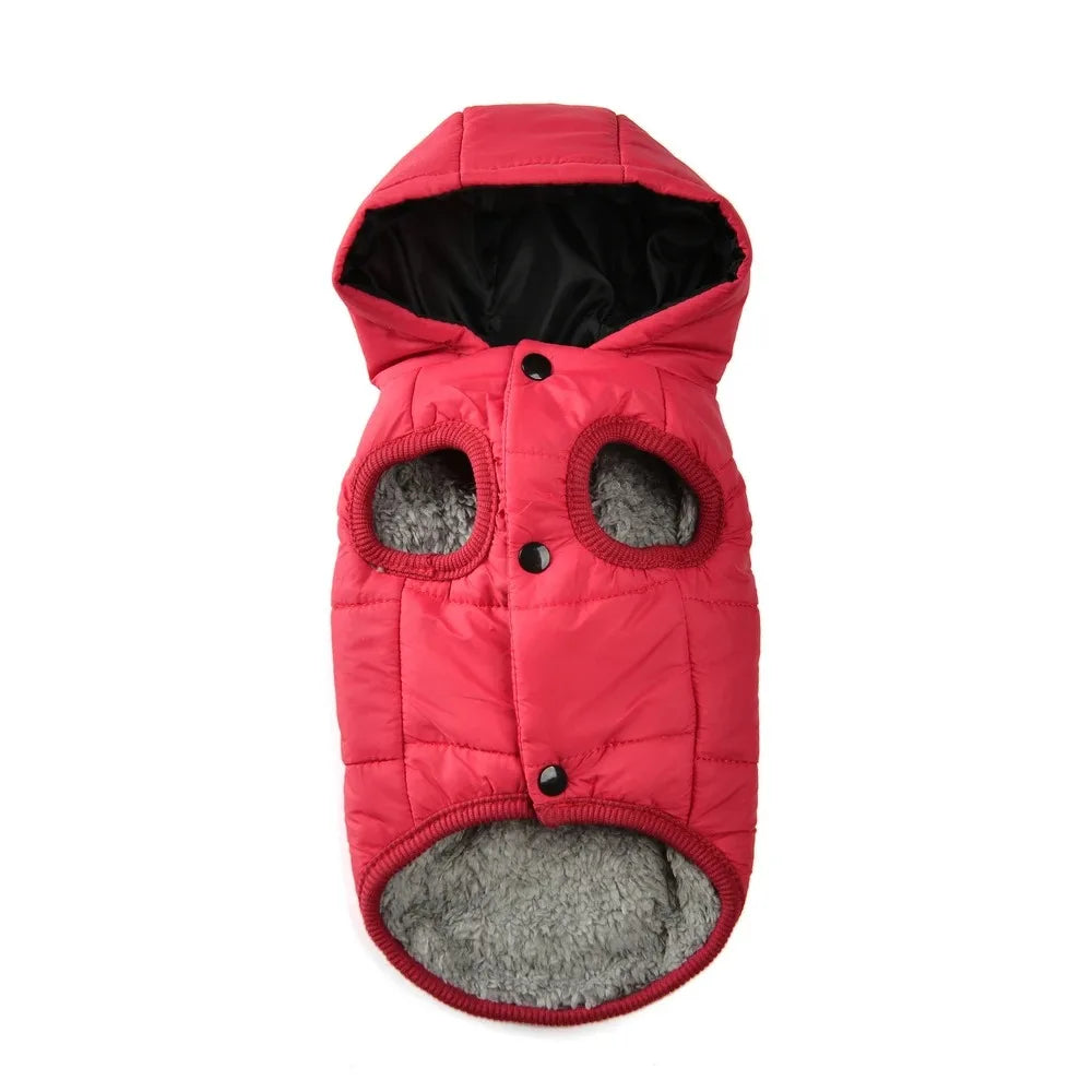 Cozy Fleece Dog Coat with Built-in Harness