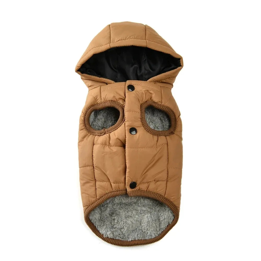 Cozy Fleece Dog Coat with Built-in Harness