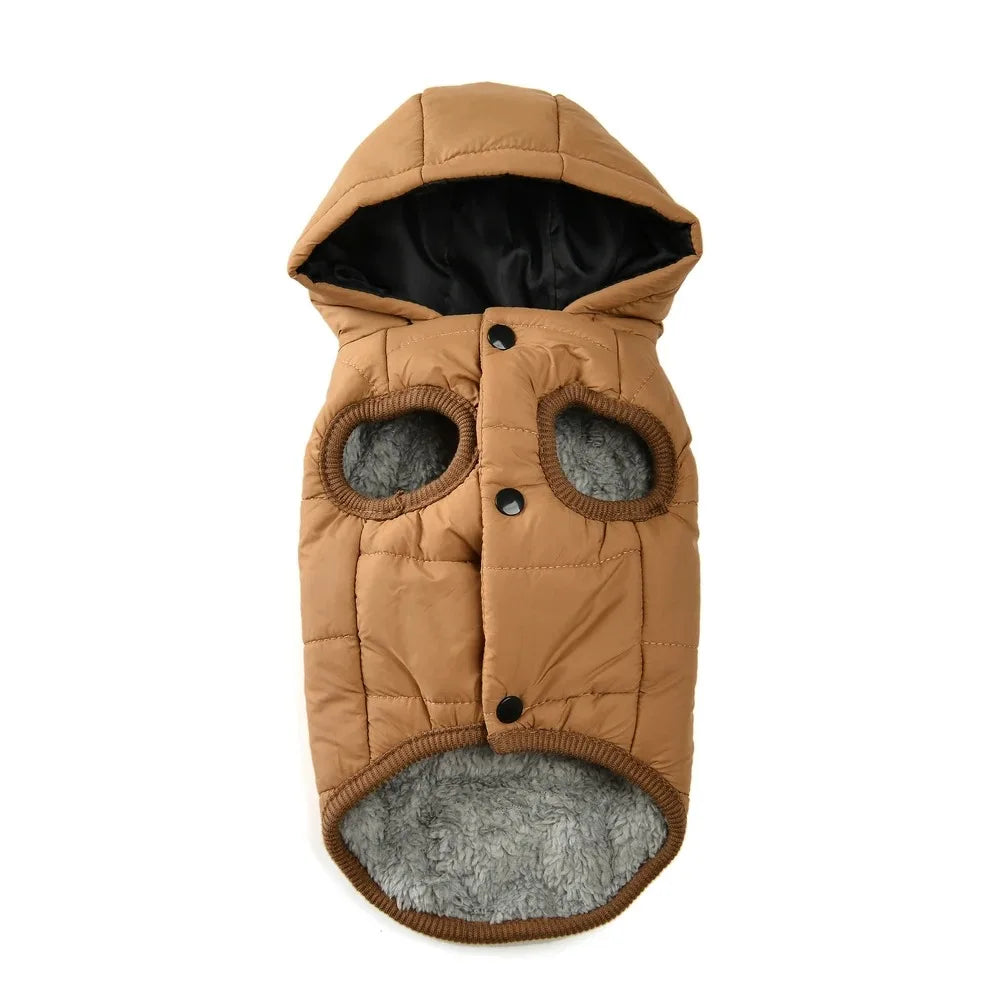 Cozy Fleece Dog Coat with Built-in Harness